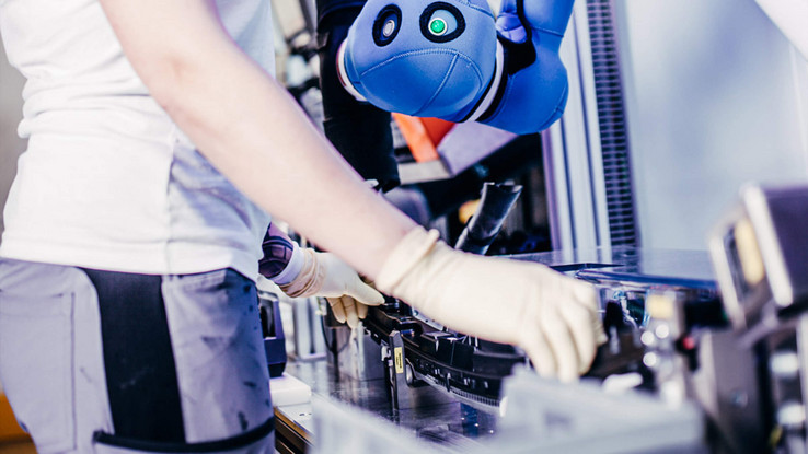 COBOTs – collaborative robots COBOTs – collaborative robots – work together with employees on the assembly lines.