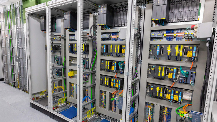 A look into one of the plant’s control cabinets A look into one of the plant’s control cabinets